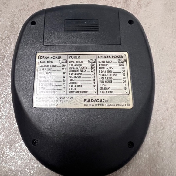 Vintage Radica hand held Poker game Players Choice poker electronic pocket game - Picture 4 of 5